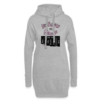 Les Tickets de Maman humour Cadeau - Sweat-shirt à capuche long Femme - gris chiné - Devant
