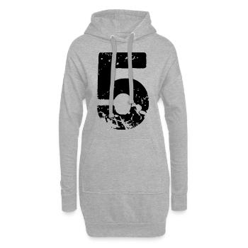 5 Number jersey - Hoodie Dress - heather grey - Front