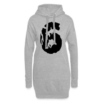 Maillot 6 numéros - Sweat-shirt à capuche long Femme - gris chiné - Devant