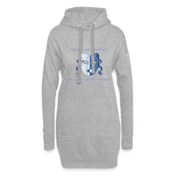 niemand kann auf dauer eine maske tragen - Hoodie-Kleid - Grau meliert - Vorne