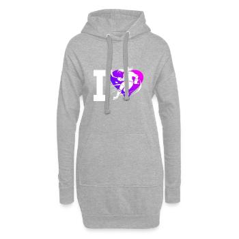 Eishockey Spieler Eishockey Herren Eishockeyspiele - Hoodie-Kleid - Grau meliert - Vorne