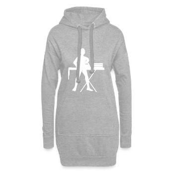 Repassage Fer à repasser À laver homme - Sweat-shirt à capuche long Femme - gris chiné - Devant