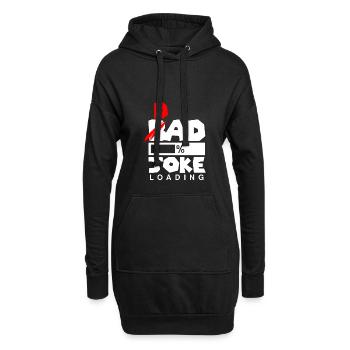 La blague de papa - Sweat-shirt à capuche long Femme - noir - Devant