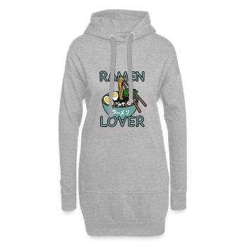 Ramen Lover - - - I Love Ramen - Hoodie-Kleid - Grau meliert - Vorne