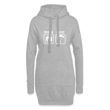 Paragliding - Hoodie-Kleid - Grau meliert - Vorne