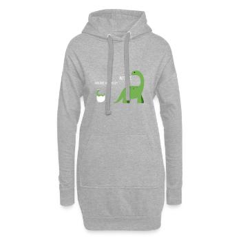 Dinosaure - Athéisme Athéisme Dieu Cadeau - Sweat-shirt à capuche long Femme - gris chiné - Devant