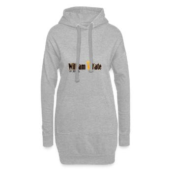 William Et Kate, Kate & William Le Saga Royal - Sweat-shirt à capuche long Femme - gris chiné - Devant