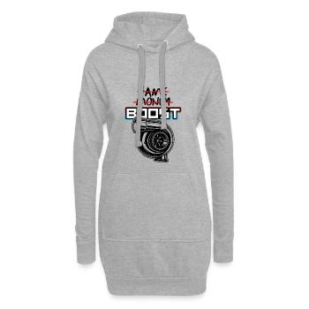 Boost Turbo Cars Tuning - Sweat-shirt à capuche long Femme - gris chiné - Devant