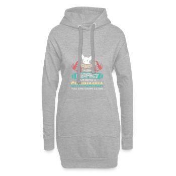 Chihuahua - Hoodie-Kleid - Grau meliert - Vorne