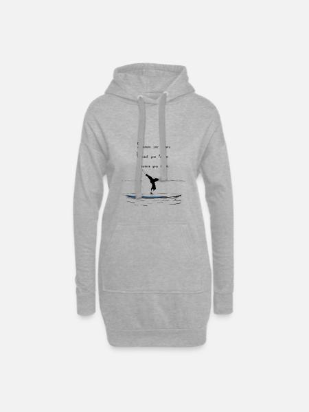 SUP Yoga - Hoodie-Kleid - Grau meliert