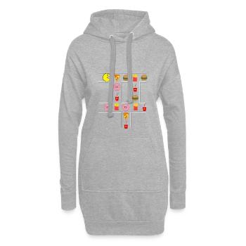 Emballeur de restauration rapide - Sweat-shirt à capuche long Femme - gris chiné - Devant