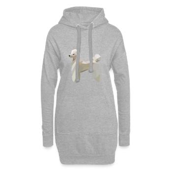 Pudel - Hoodie-Kleid - Grau meliert - Vorne