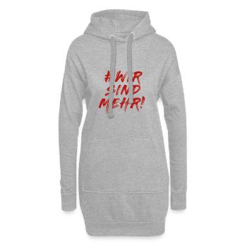 #WIRSINDMEHR # Wir sind mehr - Hoodie-Kleid - Grau meliert - Vorne
