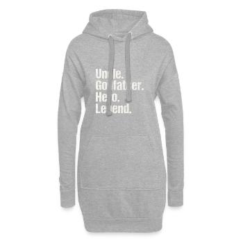 Conception oncle cool - Sweat-shirt à capuche long Femme - gris chiné - Devant