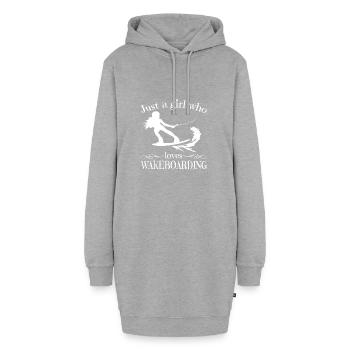 Femme fille wakeboard amour wakeboard - Sweat-shirt à capuche long Femme - gris chiné - Devant