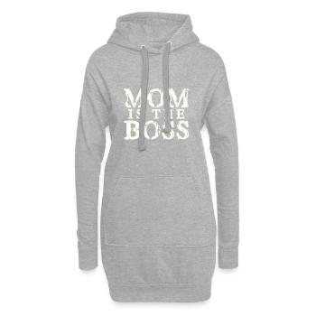 Maman est le patron - Sweat-shirt à capuche long Femme - gris chiné - Devant