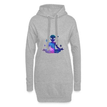 Alien Galaxy Yoga - Sweat-shirt à capuche long Femme - gris chiné - Devant