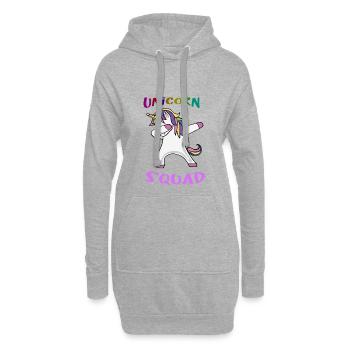 EINHORN SQUAD - Hoodie-Kleid - Grau meliert - Vorne