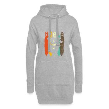 Koala Koala ours cadeau vintage rétro - Sweat-shirt à capuche long Femme - gris chiné - Devant