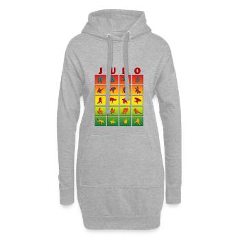 Judo Judoka Kämpfer Geschenk Geburtstag Kämpfer - Hoodie-Kleid - Grau meliert - Vorne