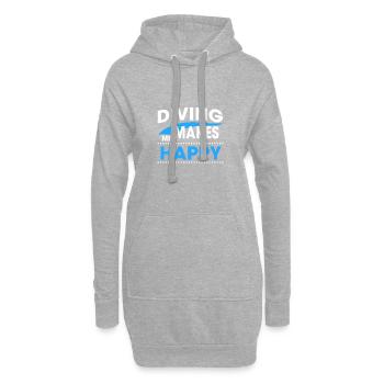 DIVING - Hoodie-Kleid - Grau meliert - Vorne