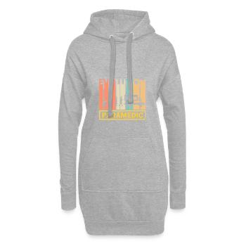 Rettungsdienst Notruf Sani Geschenk · Evolution - Hoodie-Kleid - Grau meliert - Vorne