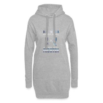 clôture - Sweat-shirt à capuche long Femme - gris chiné - Devant