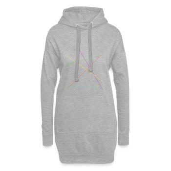 Wissenschaft Neon Winkel Geometrie Mathematik - Hoodie-Kleid - Grau meliert - Vorne