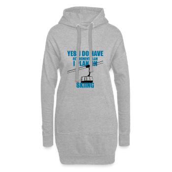 Sports d'hiver - Ski - Après-ski - Cadeau - Sweat-shirt à capuche long Femme - gris chiné - Devant