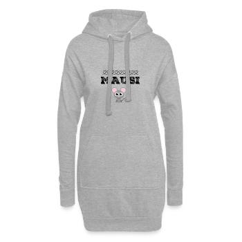 Souris souris souris - Sweat-shirt à capuche long Femme - gris chiné - Devant
