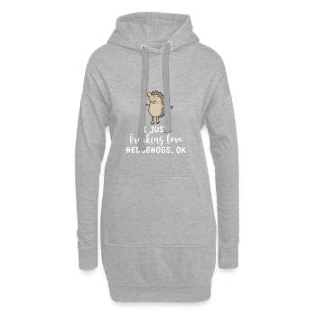 Hérisson Drôle Dire Cadeau Animal Hérisson Amour - Sweat-shirt à capuche long Femme - gris chiné - Devant