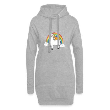 Shiba Inu Chien Alpagas amusant Noël cadeau - Sweat-shirt à capuche long Femme - gris chiné - Devant