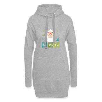 Cadeau de nerd physique physique chimie biologie alpaga - Sweat-shirt à capuche long Femme - gris chiné - Devant
