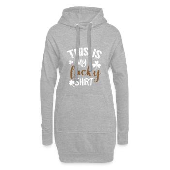 This is my lucky shirt - Hoodie Dress - heather grey - Front