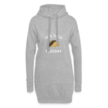 C'est taco mardi cuisine mexicaine - Sweat-shirt à capuche long Femme - gris chiné - Devant