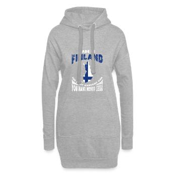 Finnland - Hoodie-Kleid - Grau meliert - Vorne