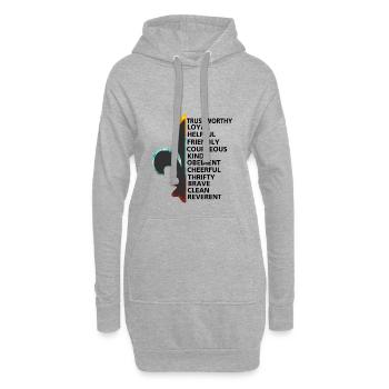 Scouts, Scouts, Amoureux de la Nature - Tshirt - Sweat-shirt à capuche long Femme - gris chiné - Devant