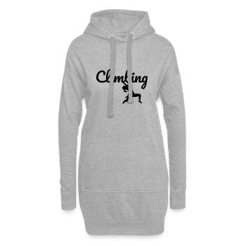 escalade bouldern montagnes de montagne - Sweat-shirt à capuche long Femme - gris chiné - Devant