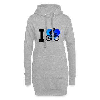 Cyclisme VTT Cyclistes Cyclisme - Sweat-shirt à capuche long Femme - gris chiné - Devant