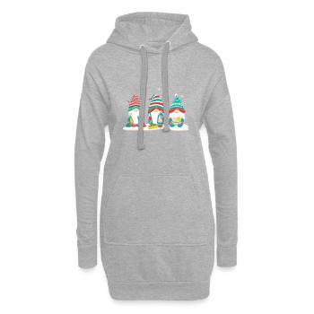 Cadeaux de Noël Noël - Sweat-shirt à capuche long Femme - gris chiné - Devant