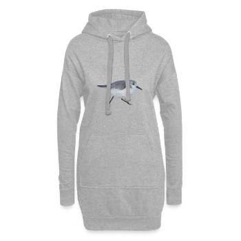 coureurs de plage - Sweat-shirt à capuche long Femme - gris chiné - Devant