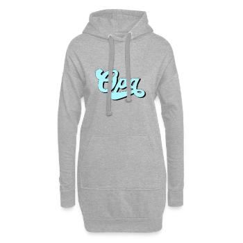 Grand-père, roi de la famille - Sweat-shirt à capuche long Femme - gris chiné - Devant