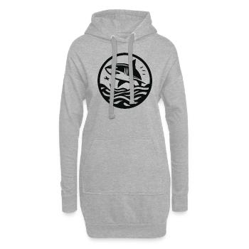 Design de requin cool pour le fan de requin - Sweat-shirt à capuche long Femme - gris chiné - Devant