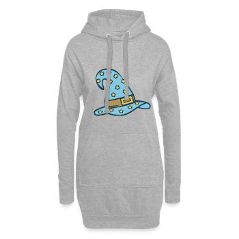 Wizard's hat - Hoodie Dress - heather grey - Front
