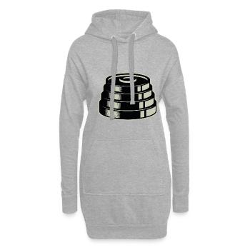 Gewicht Hantel - Hoodie-Kleid - Grau meliert - Vorne