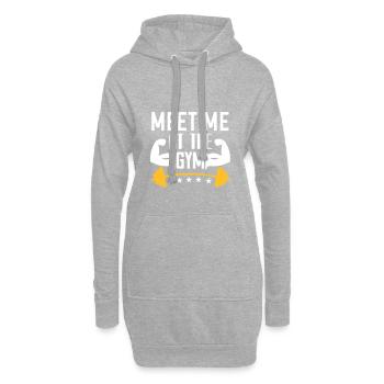 Rencontrez-moi au gymnase - rencontrez-moi au gymnase - Sweat-shirt à capuche long Femme - gris chiné - Devant