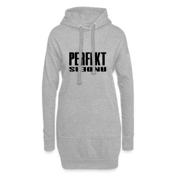 Perfekt Anders Freche Sprüche Lustig - Hoodie-Kleid - Grau meliert - Vorne