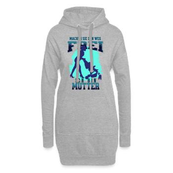 Weg Frei für die Mutter - Hoodie-Kleid - Grau meliert - Vorne
