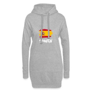 Spanien Flagge Spain Spanische Fahne Geschenk - Hoodie-Kleid - Grau meliert - Vorne