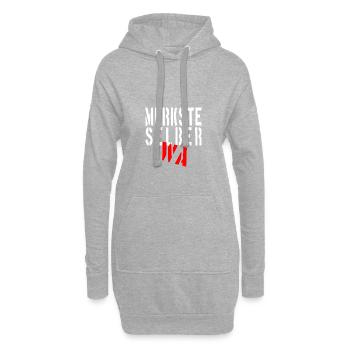 Lustiger Spruch Merkst Selber Wa Shirt - Hoodie-Kleid - Grau meliert - Vorne